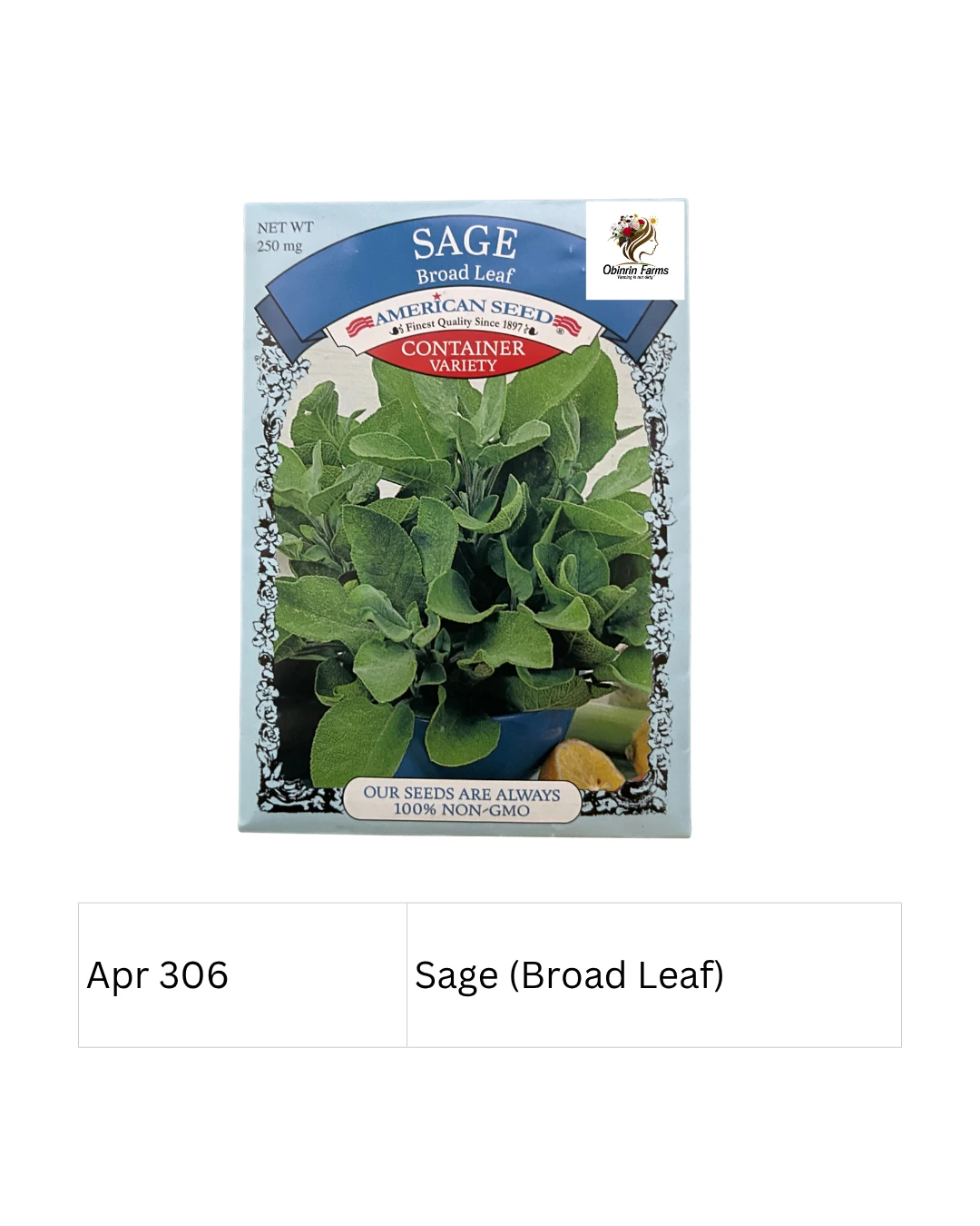 Sage (Broad Leaf Container Variety)