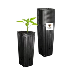 Plastic Deep Plant Nursery Pots (3 Pieces)