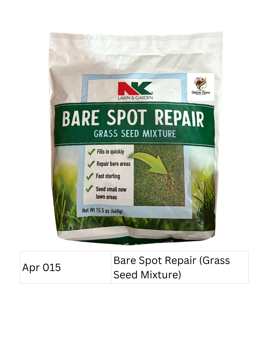 Bare Spot Repair (Grass Seed Mixture)