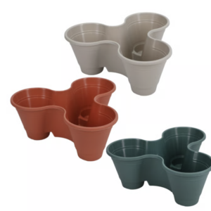 2PC 3-Section Stackable Planter