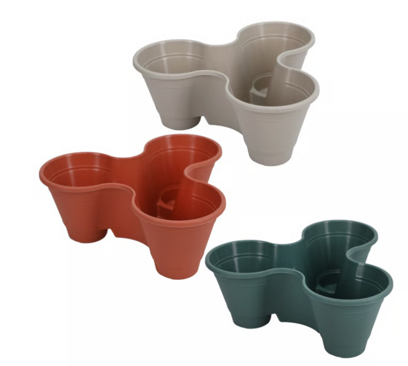 2PC 3-Section Stackable Planter