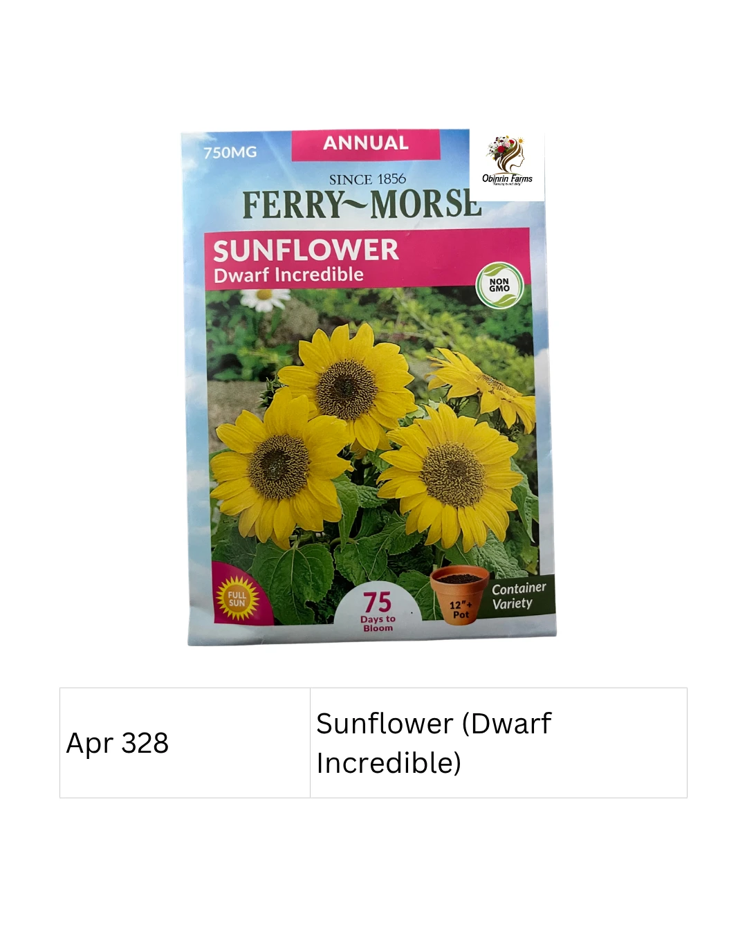 Sunflower (Dwarf Incredible)