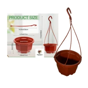Plastic Hanging Planter with Hook(2PCS)