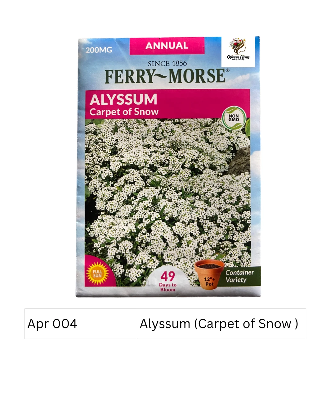 Alyssum (Carpet of Snow ) – Ferry Morse