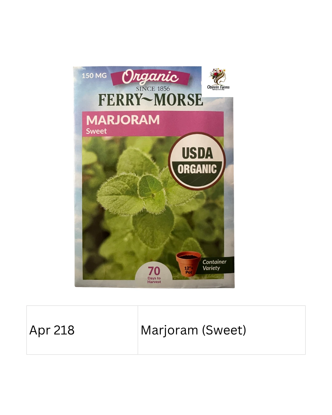 Marjoram (Sweet) Ferry Morse